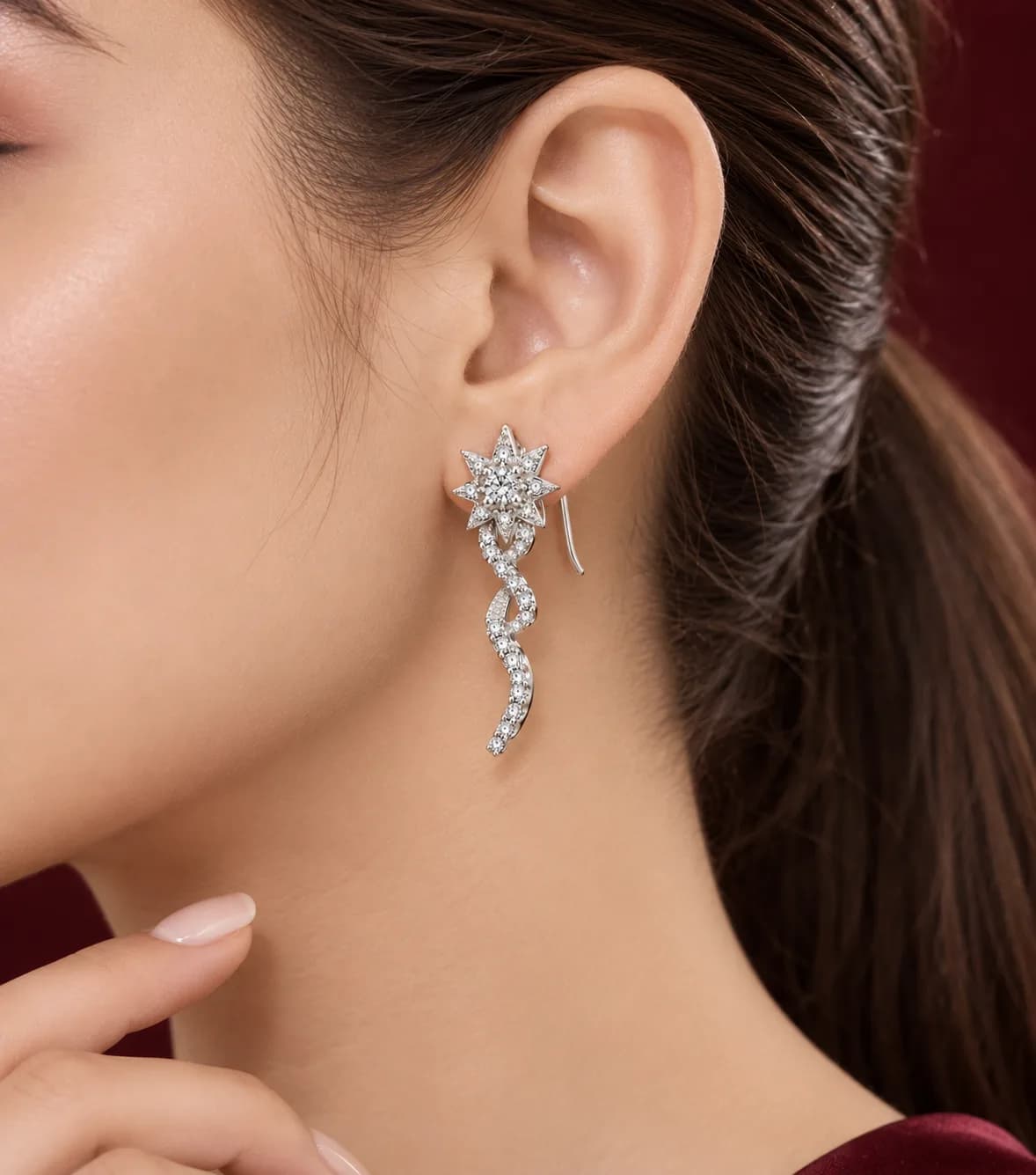 Silver Celestial Earring