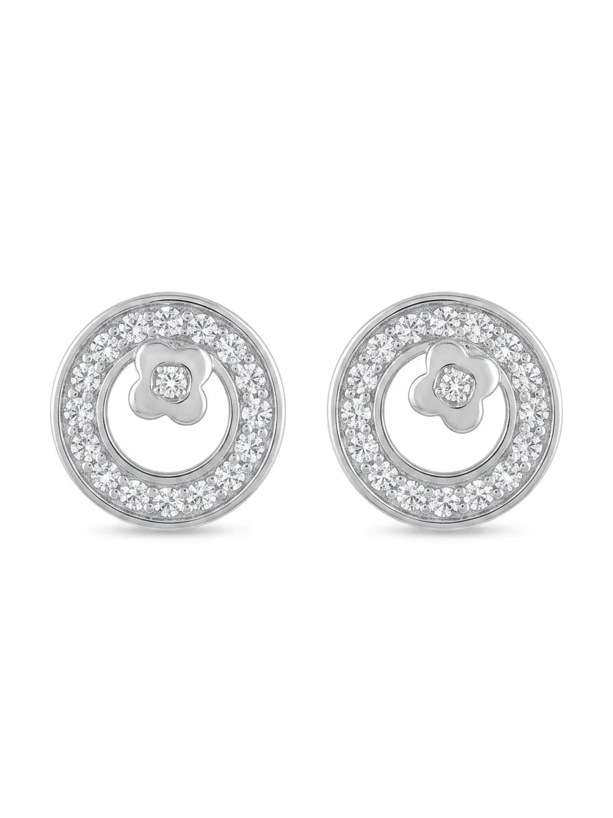 Celestial Circle Stud Earrings