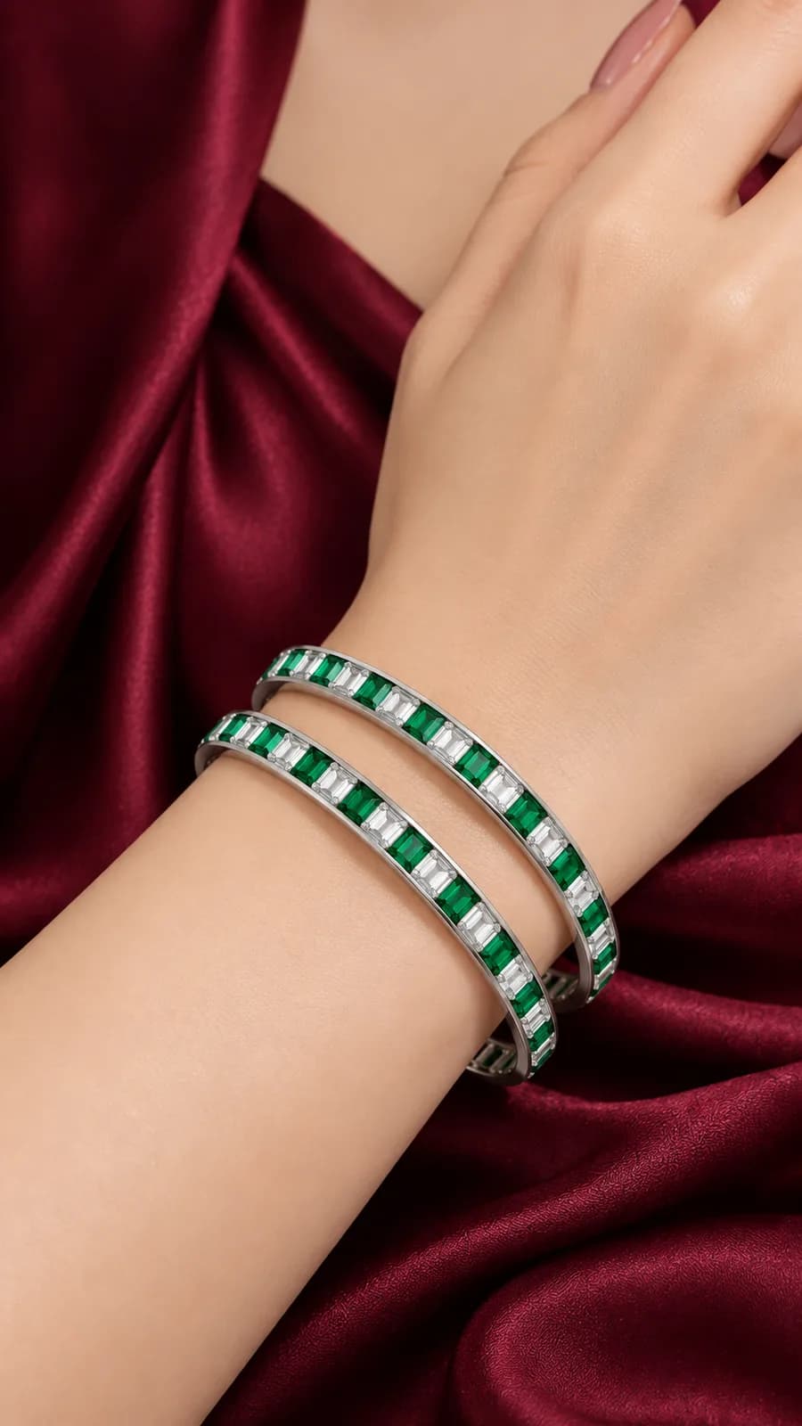 Silver Radiance High-Quality Bangles