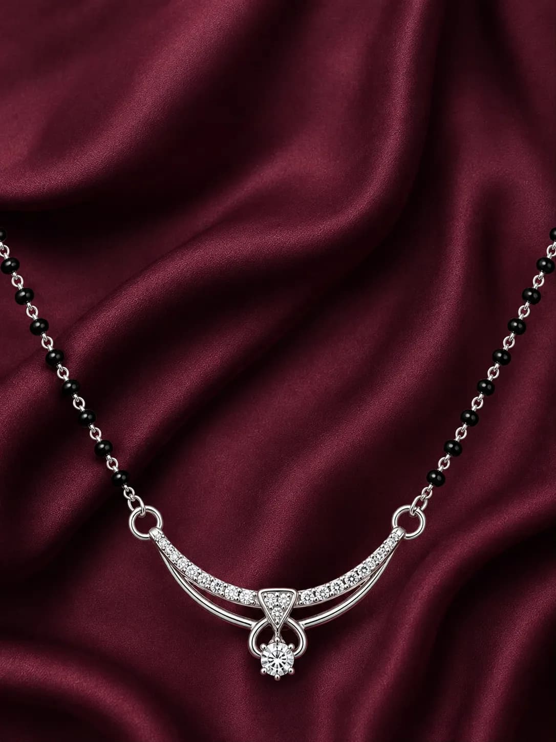 Graceful Curve 925 Sterling Silver Mangalsutra