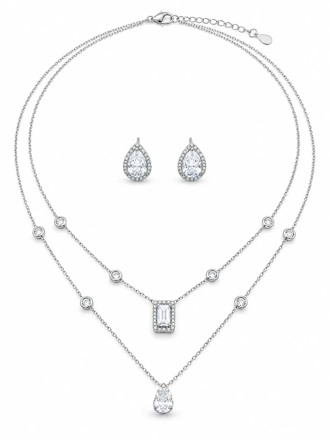 Elegant Double-Layer Teardrop Set
