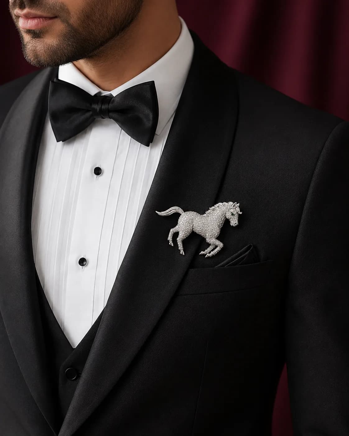 Royal Galloping Horse Brooch