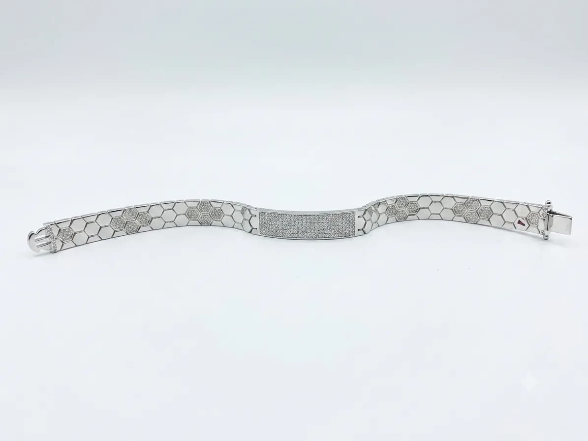 Honeycomb Luxe Silver Bracelet
