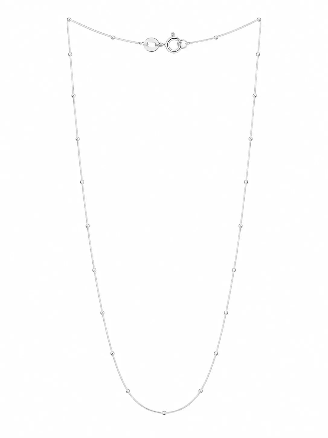 Silver Beaded Dainty Chain