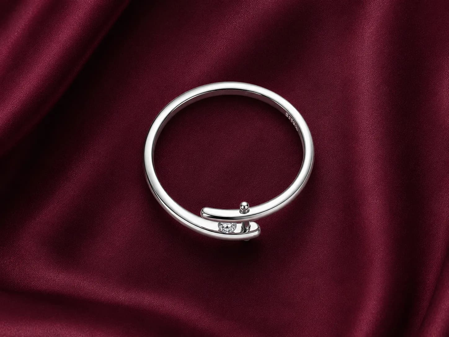 Sterling Silver Elegant Open Wrap Ring