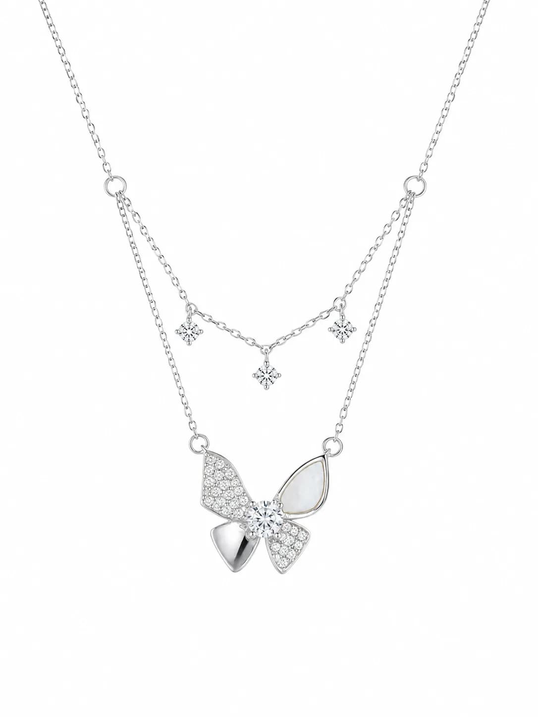 Butterfly Layered Statement Pendant