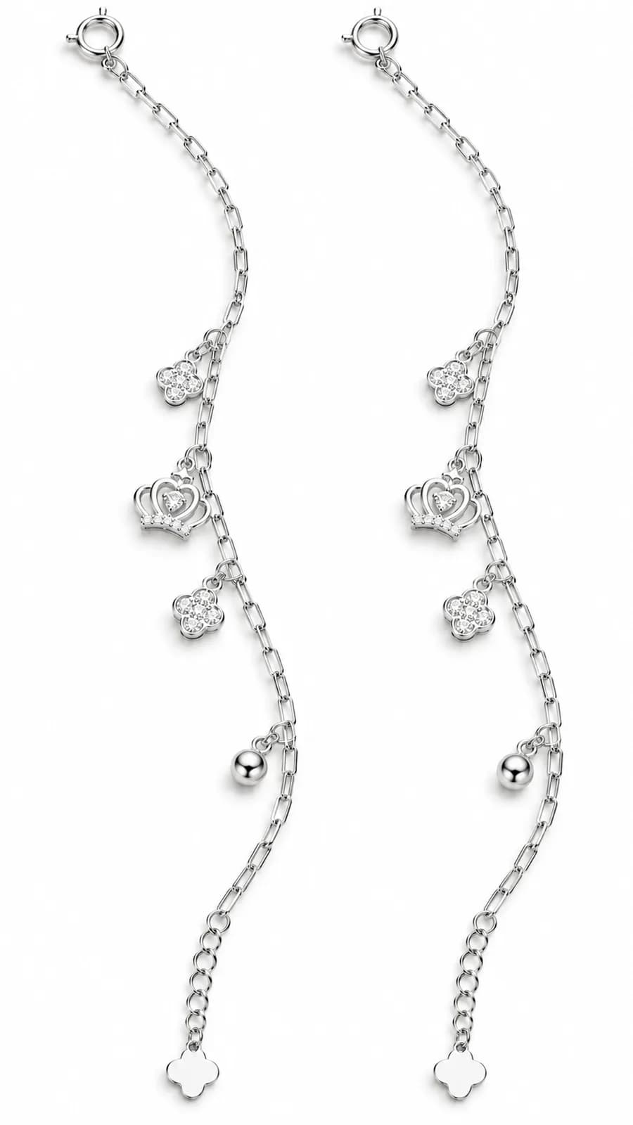 Royal Crown Charm Anklet