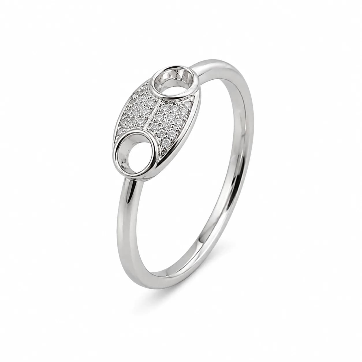 Celestia Oval Halo Ring
