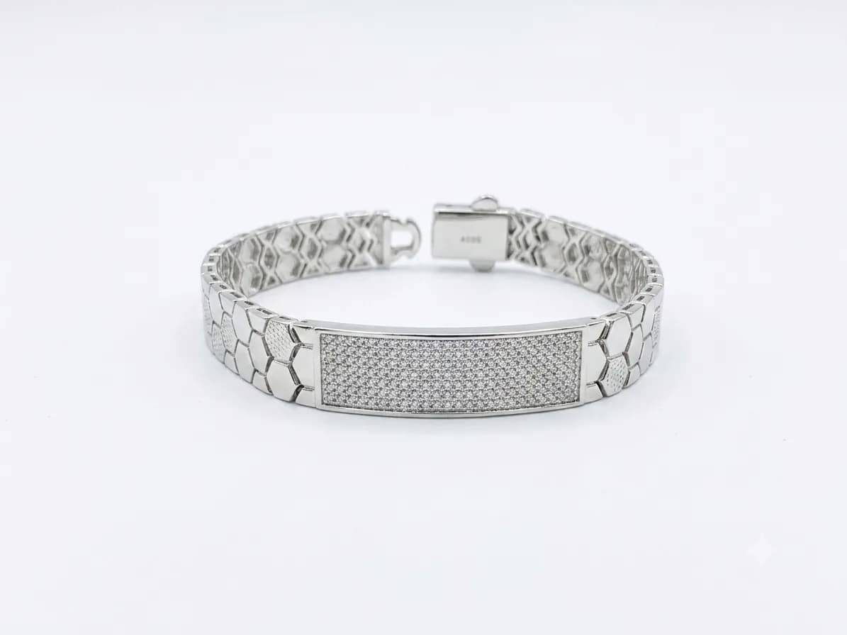 Honeycomb Luxe Silver Bracelet