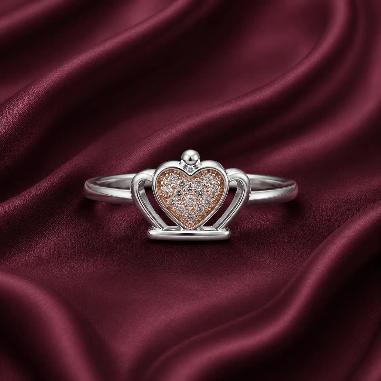 Sparkling Heart Love Ring