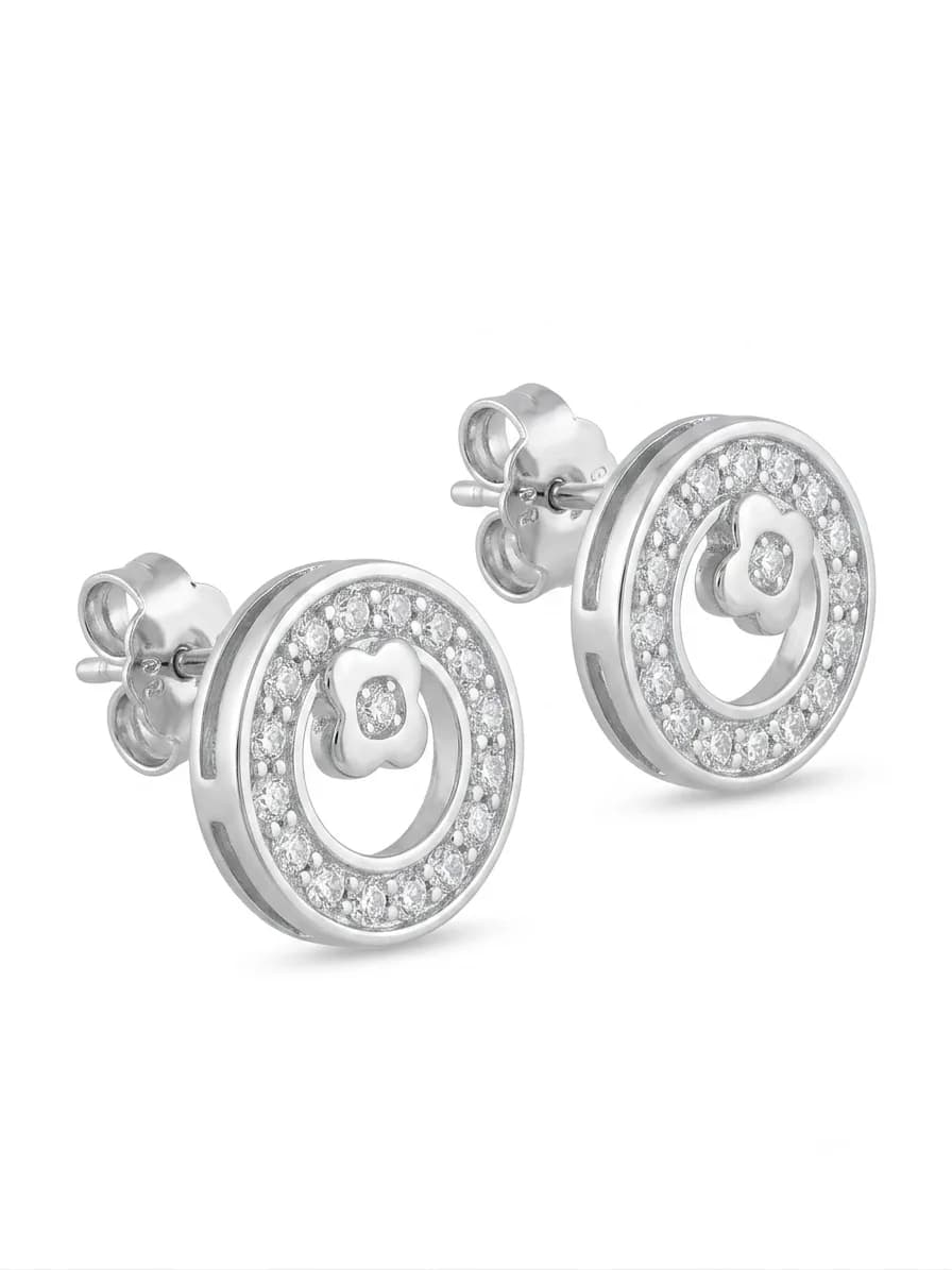Celestial Circle Stud Earrings