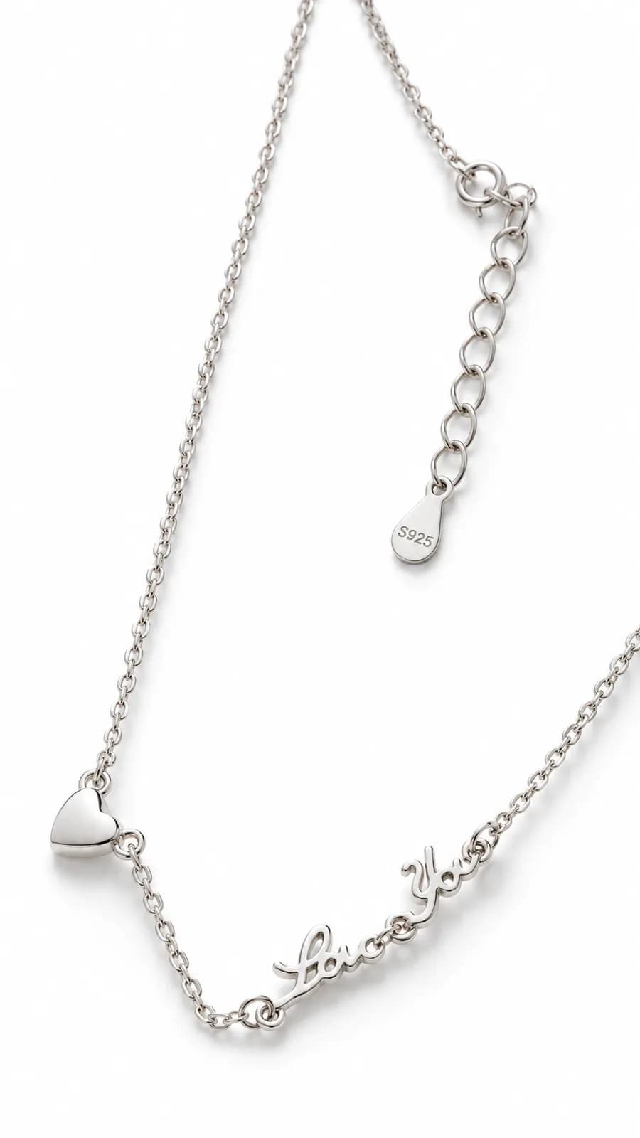 Silver Heart Love chain