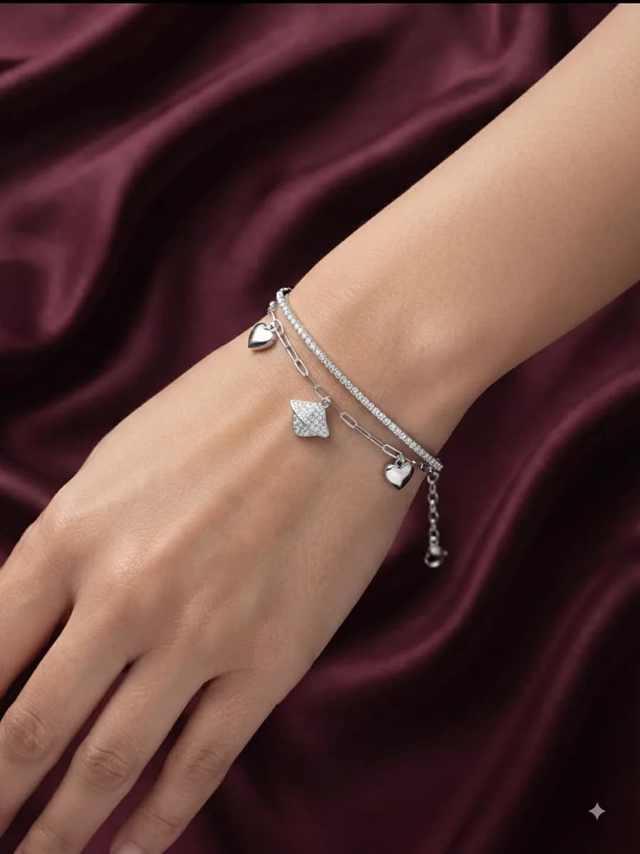 Crystal Charm Bracelet