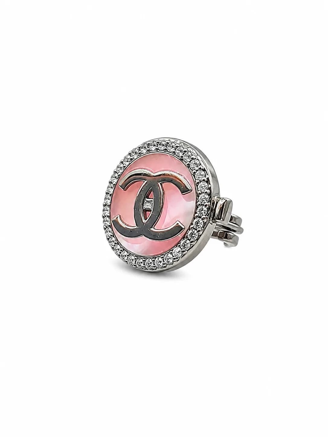 Silver Classic Monogram Button