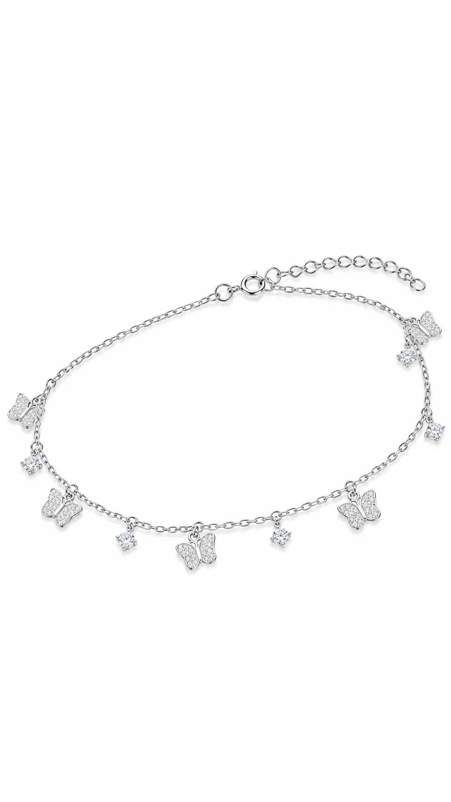 Crystal Butterfly Dangle Ankle