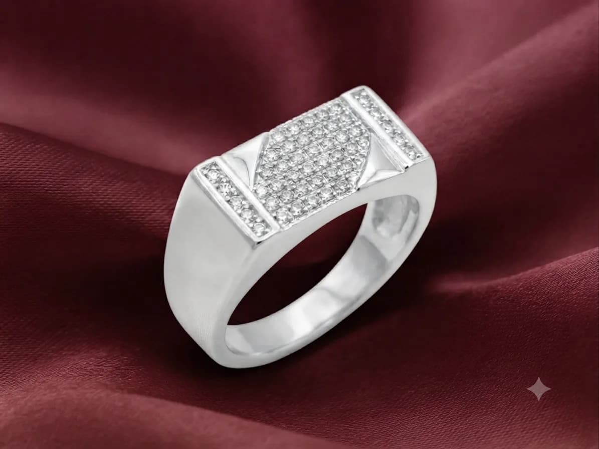 Silver Pave Ring