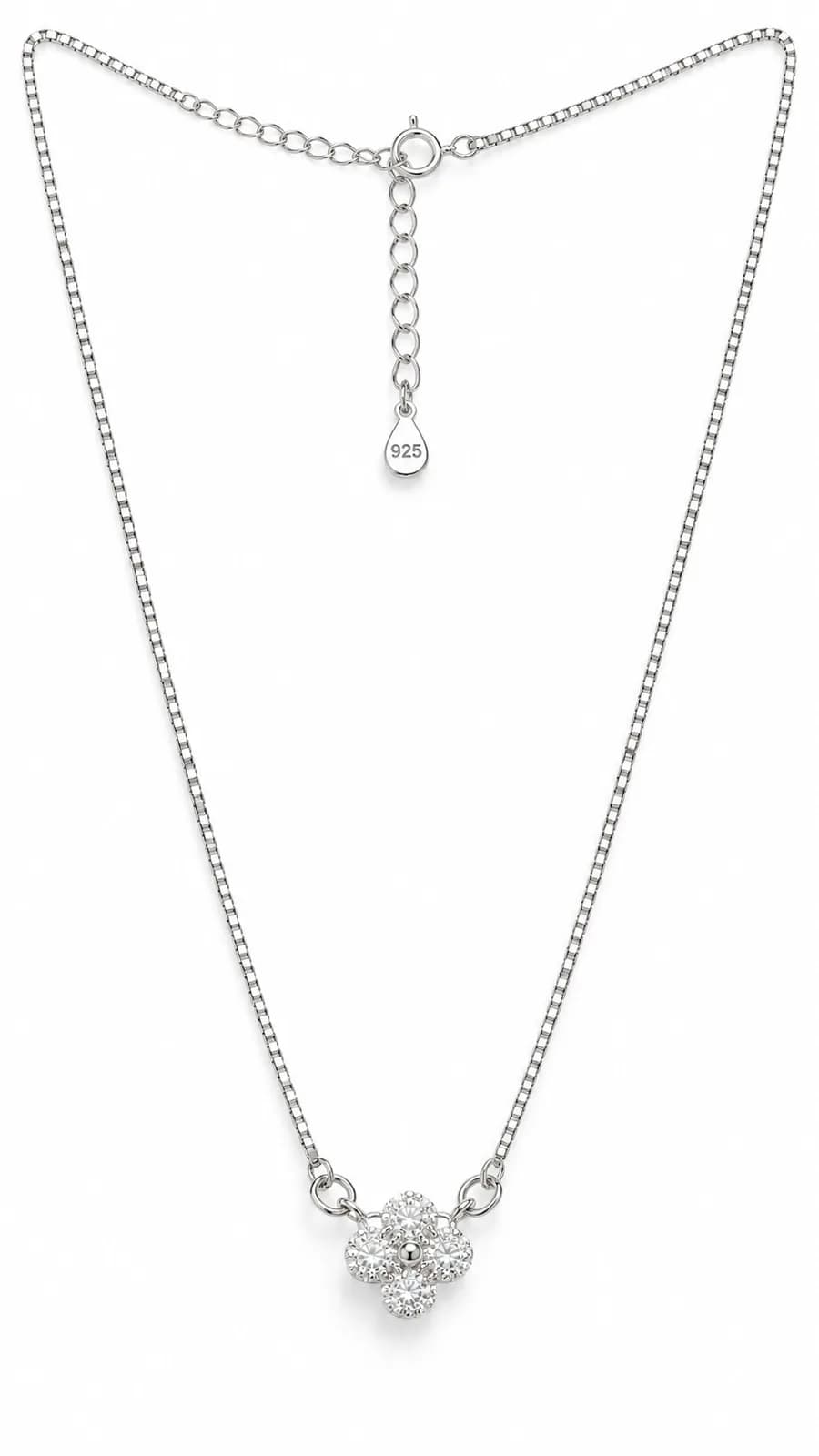 Silver Floral Radiance pandent chain