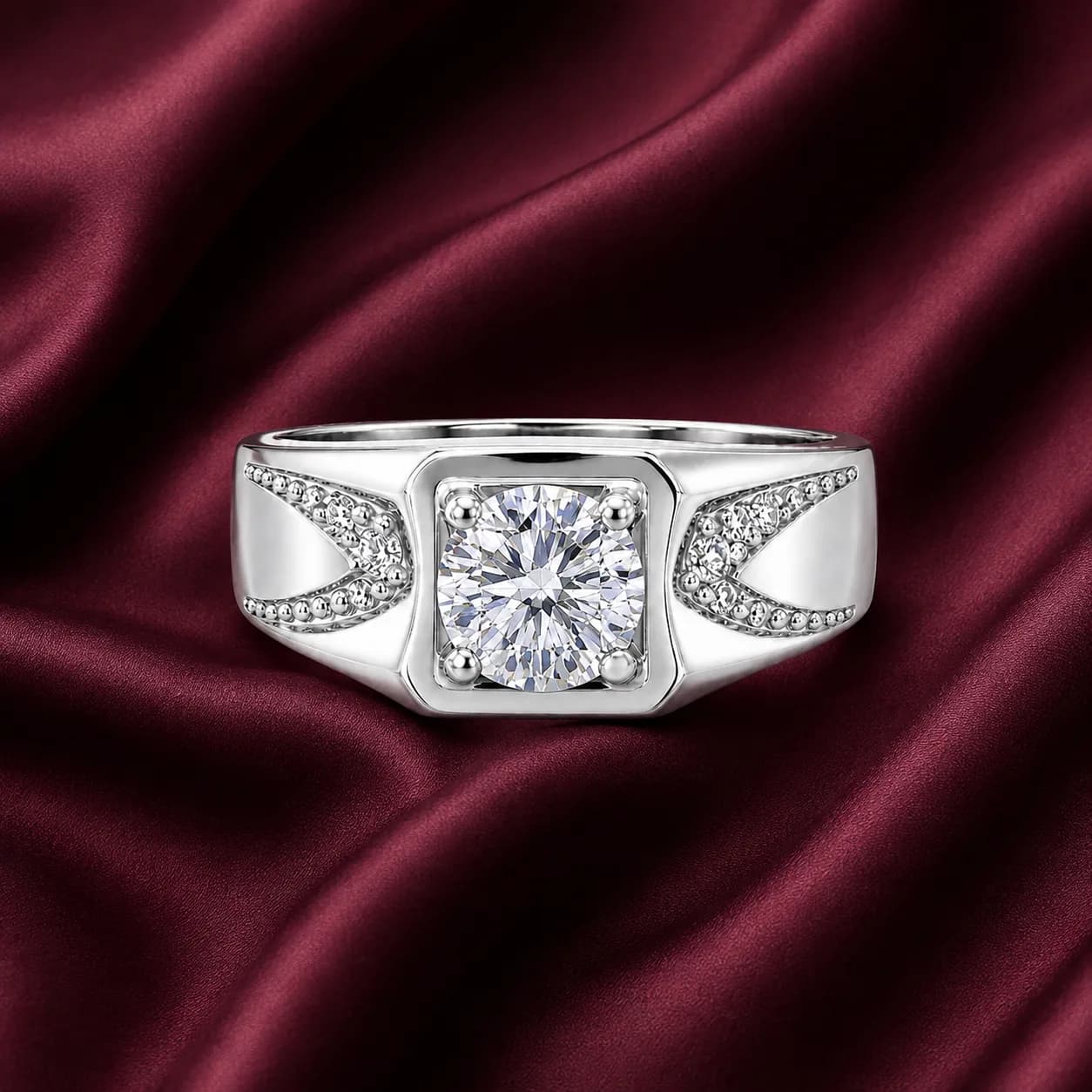 Bold Solitaire Statement Ring
