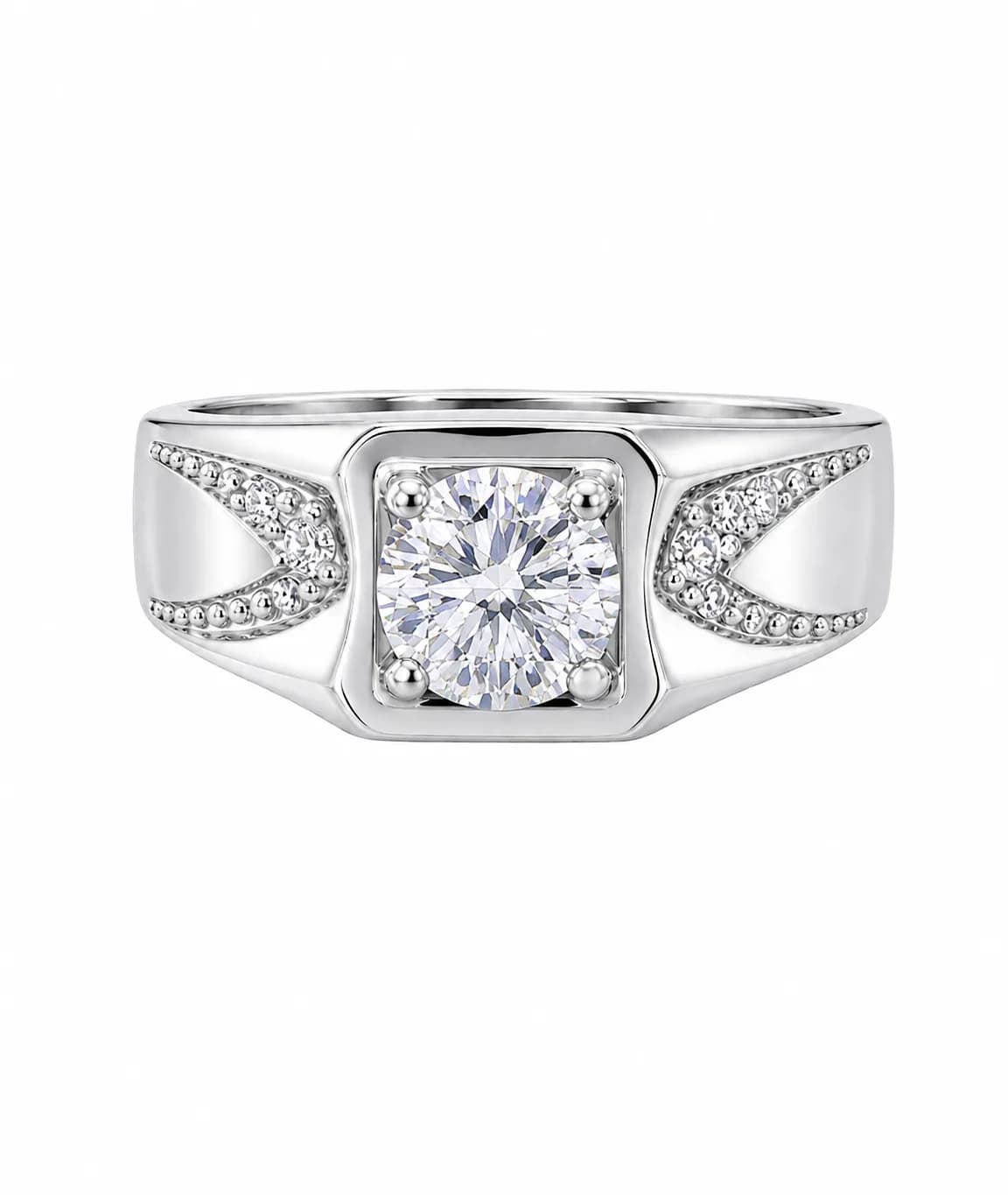 Bold Solitaire Statement Ring