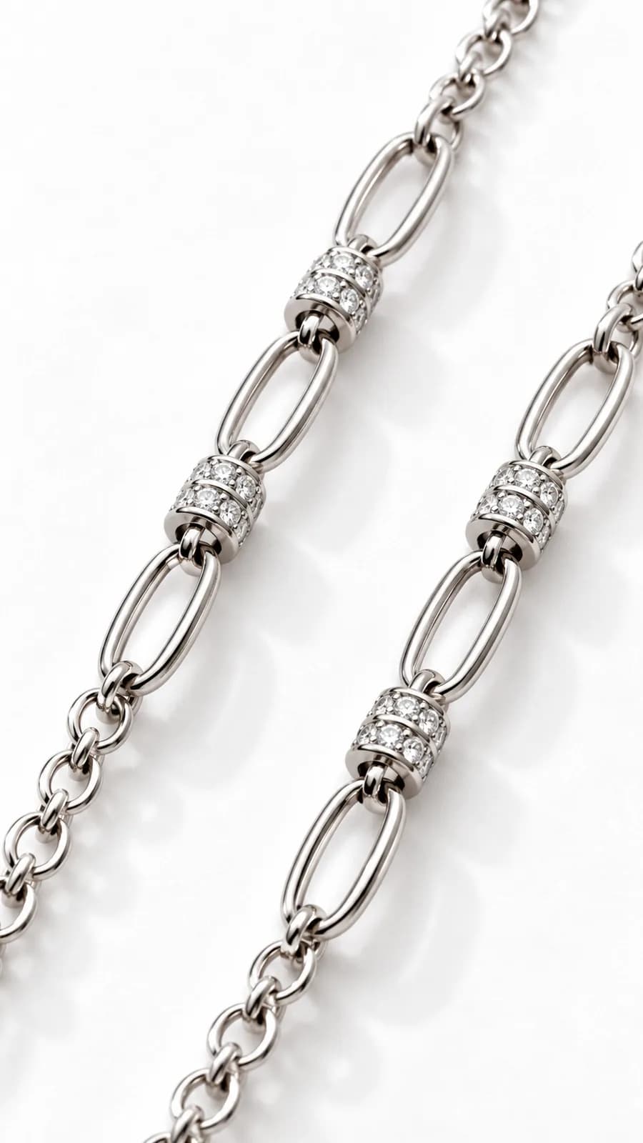 Silver Oval Link Chain Anklet