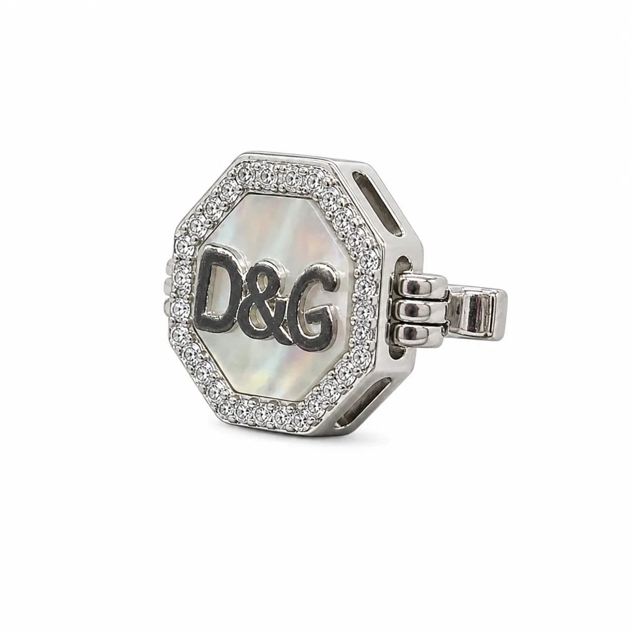Silver Pearl Designer Button