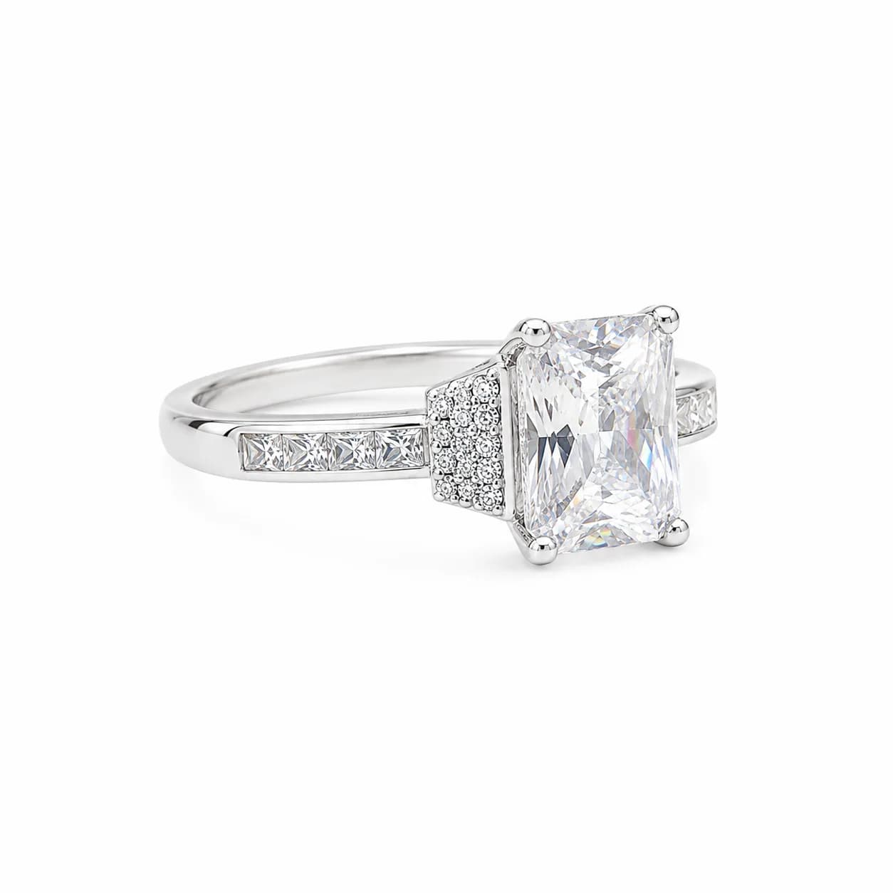 Elegant Emerald-Cut Solitaire Ring