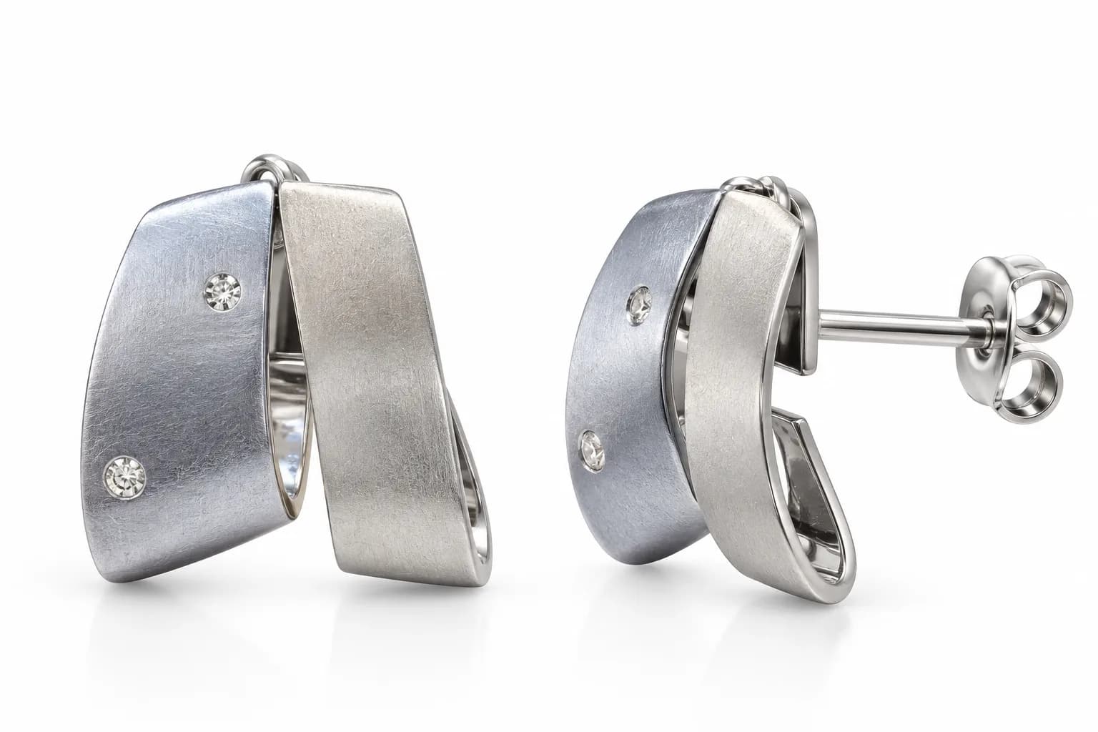 Silver Modern Earring