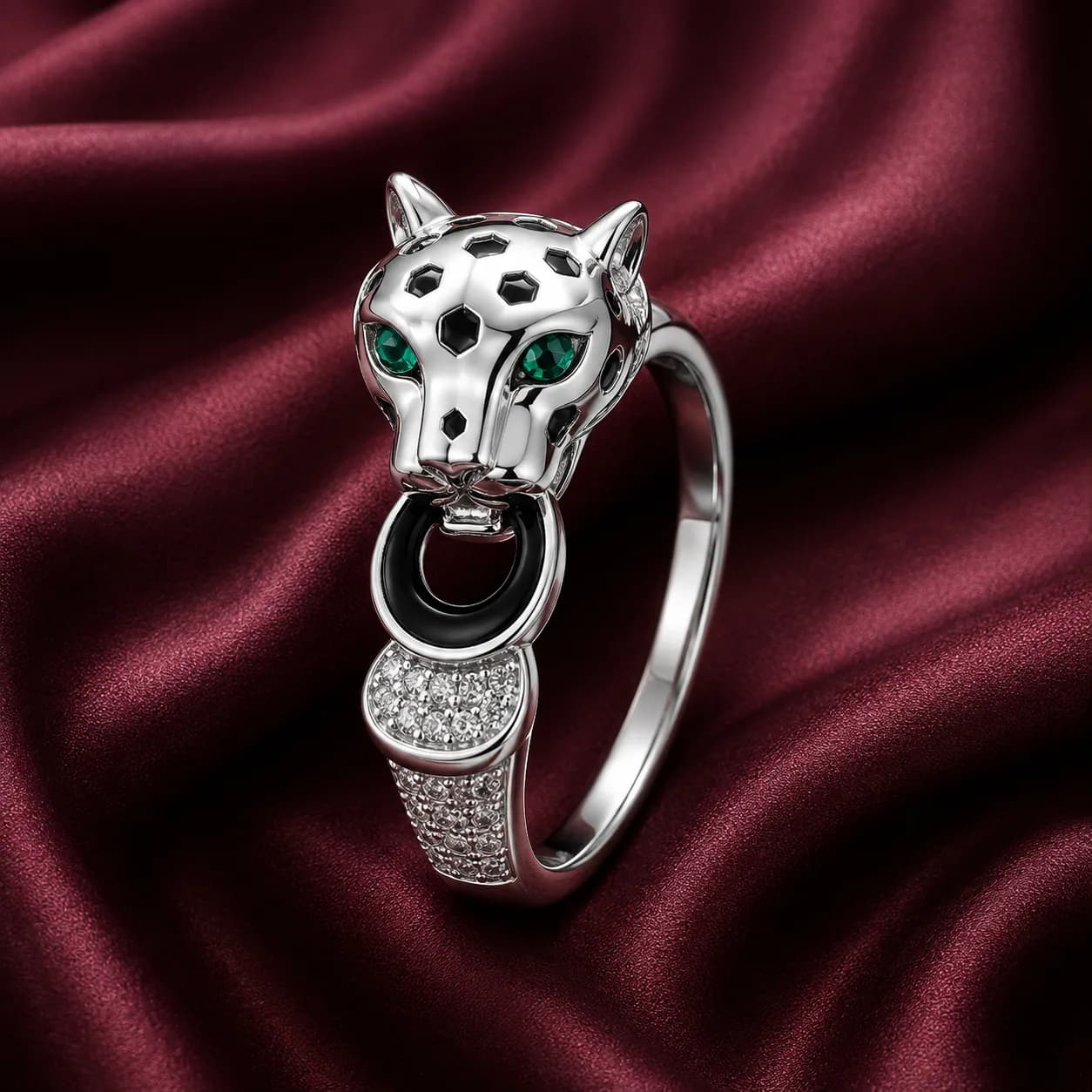 Bold Panther Motif Designer Ring