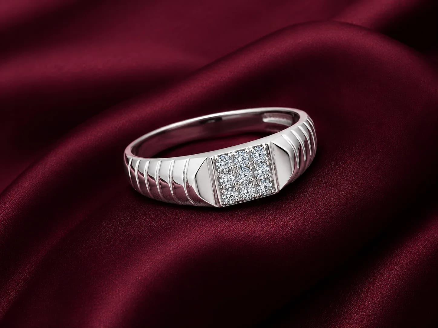Silver Square Ring