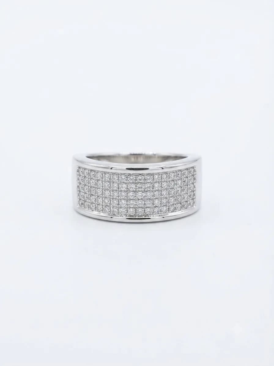 Silver Pavé Ring