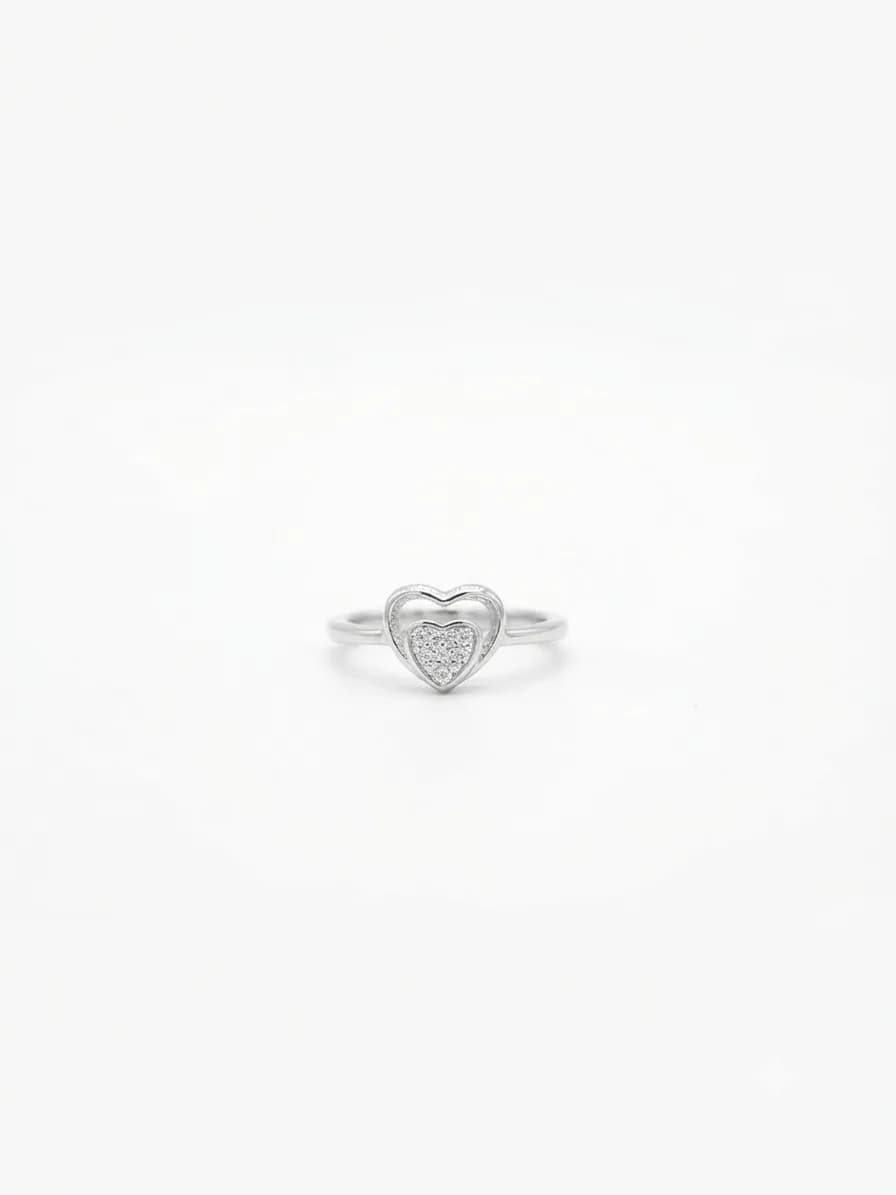 Amoura Double Heart Ring