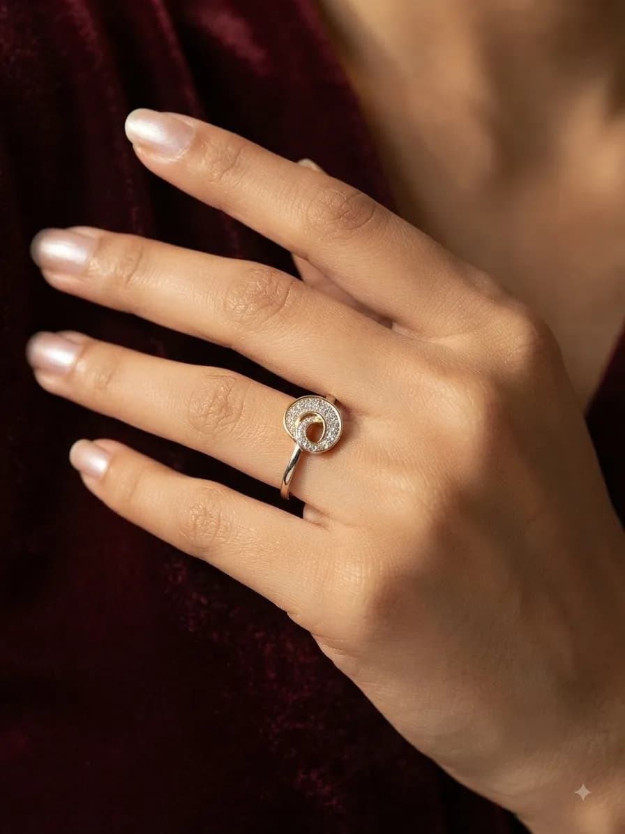 Celestial Spiral Halo Ring