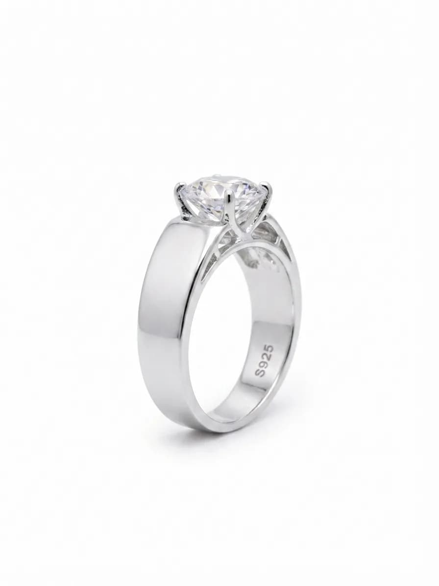 Royal Solitaire Crown Ring