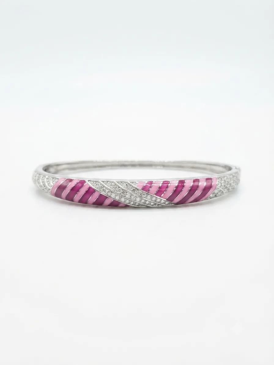 Celeste Rosé Wave Bangle