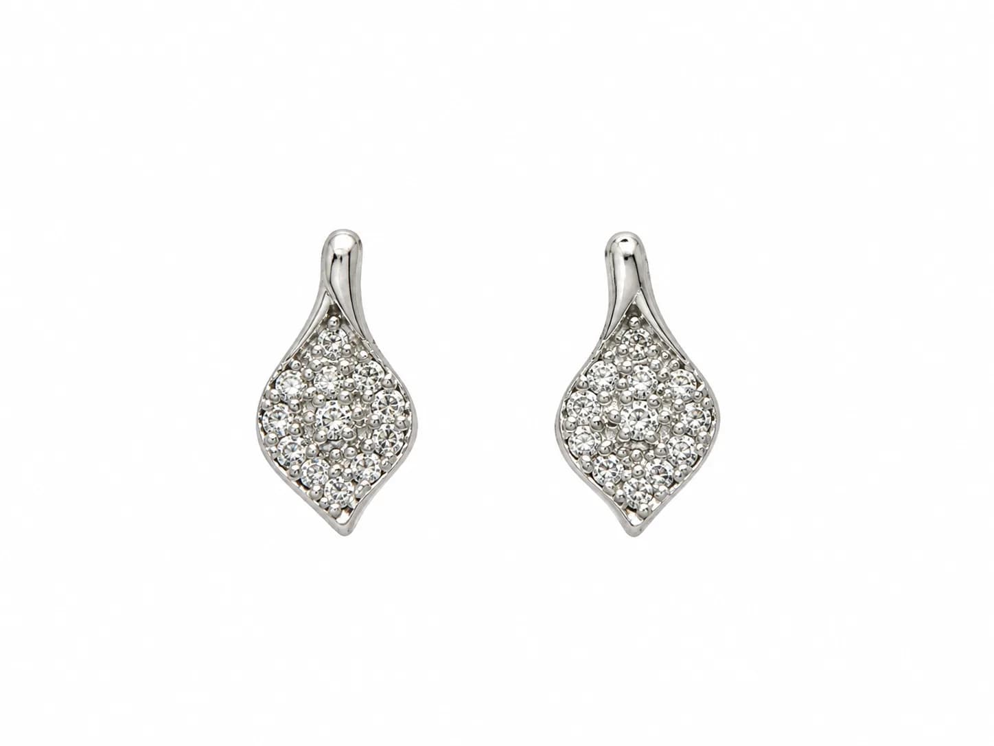 Celeste Teardrop Pavé Diamond Stud Earrings