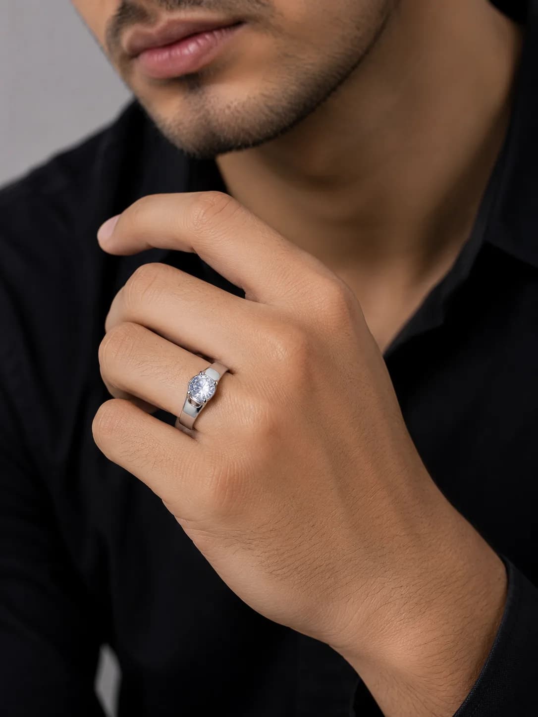 Classic Solitaire Men's Ring