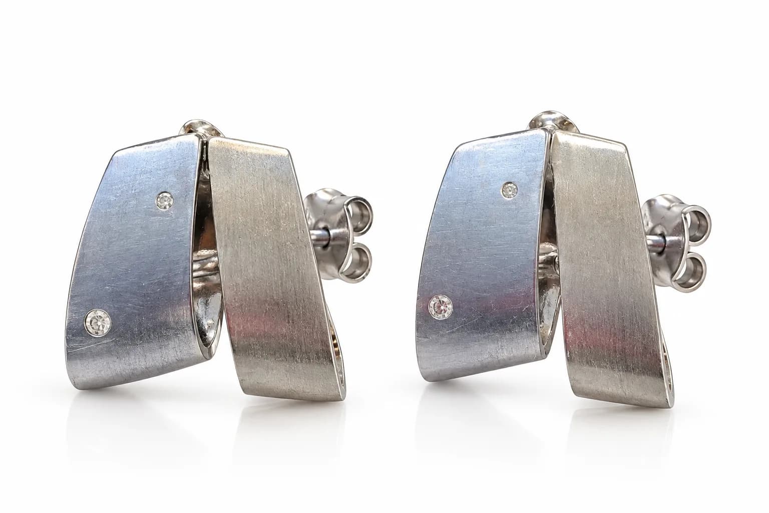 Silver Modern Earring
