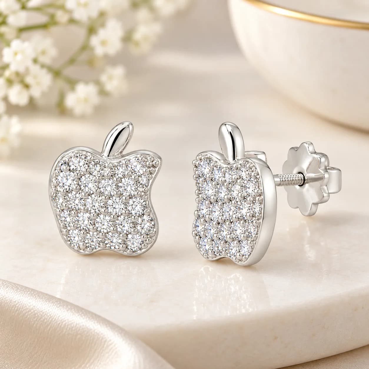 Apple Silver Stud