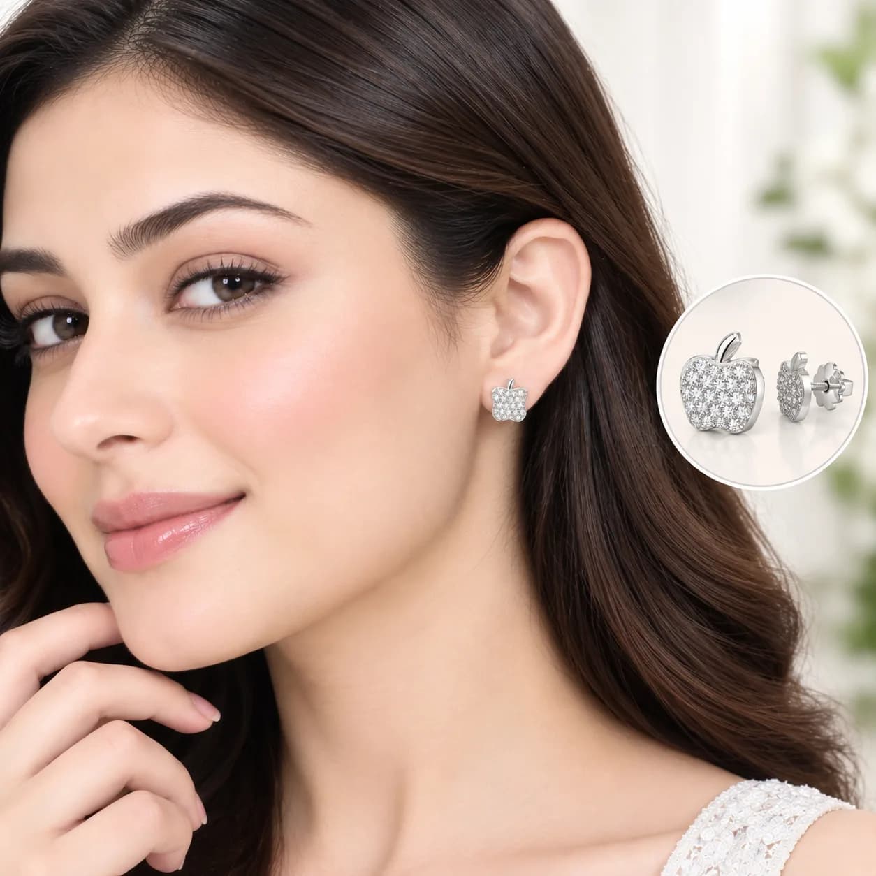 Apple Silver Stud