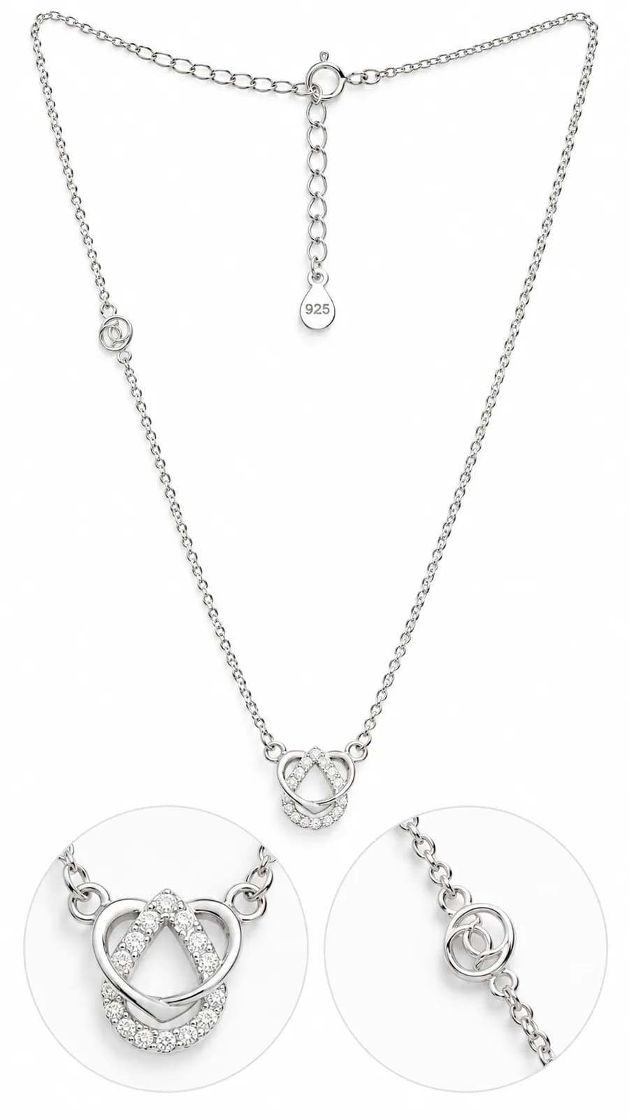 Silver Elegant Heart pandent chain