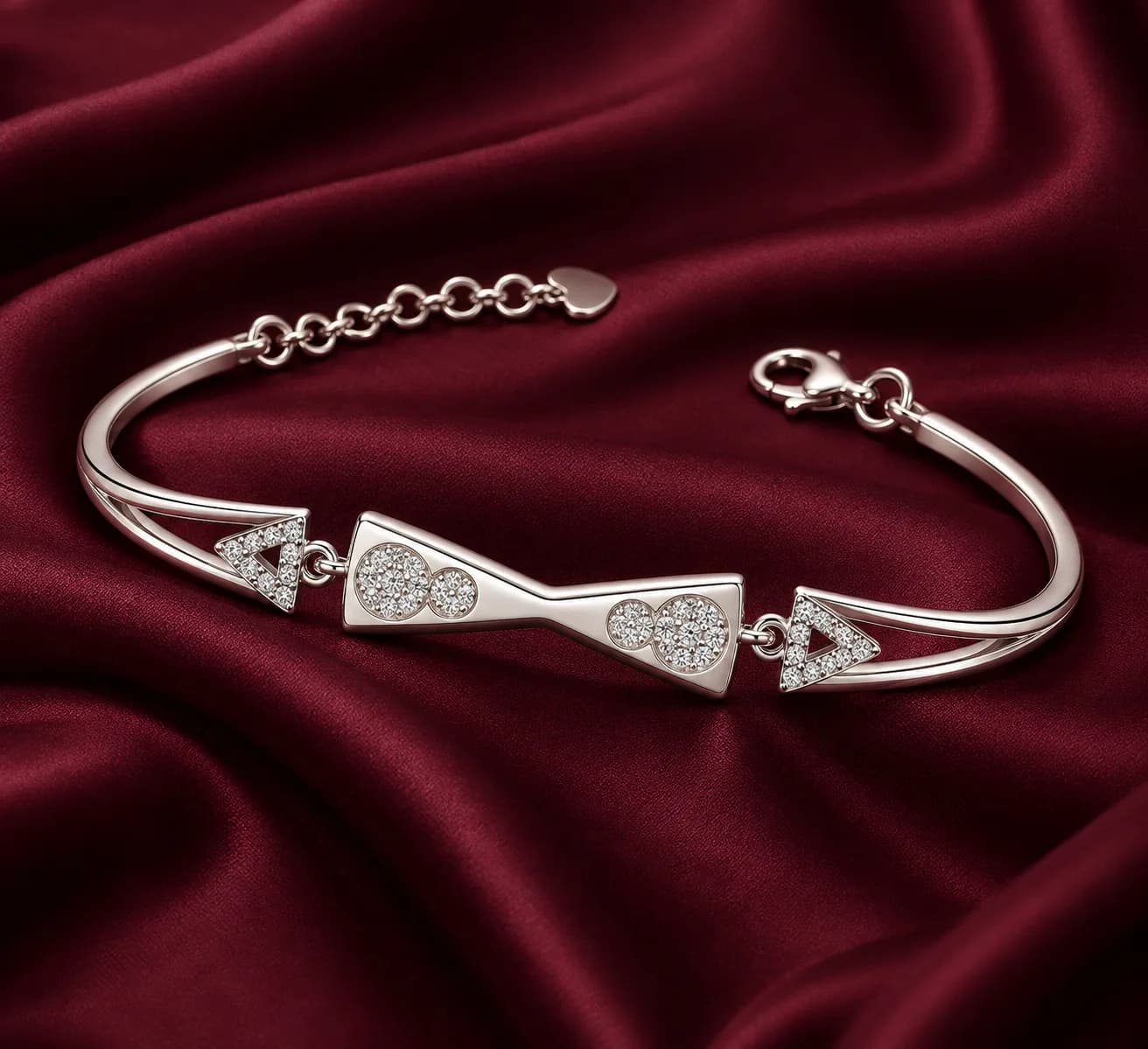 Celeste Twin Hearts Bracelet