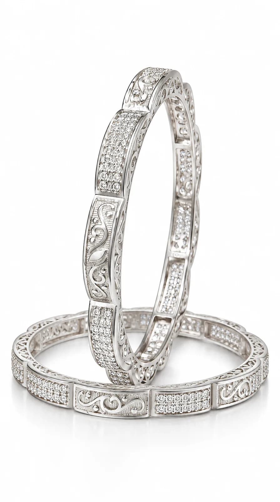SILVO Ornate Heritage Sterling Silver Bangle