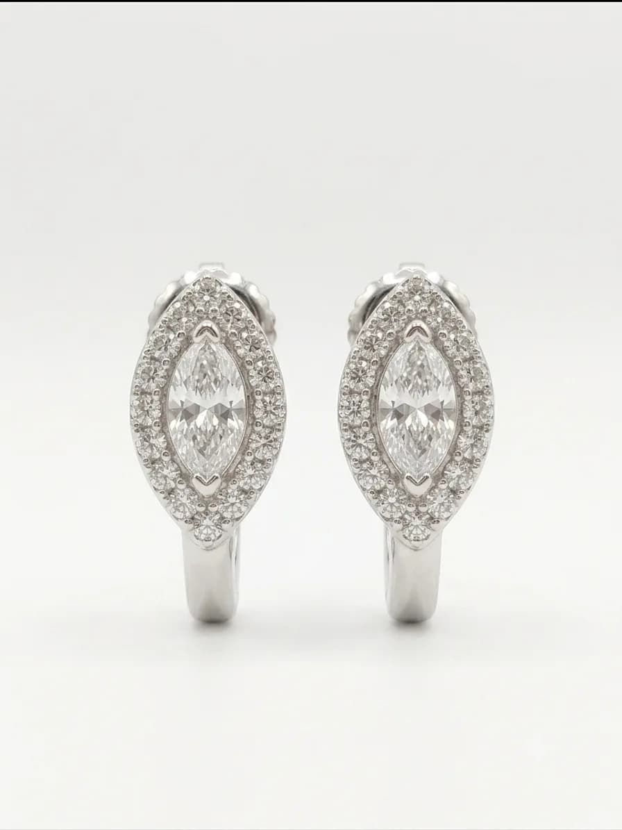 Celeste Solitaire Huggie Earrings