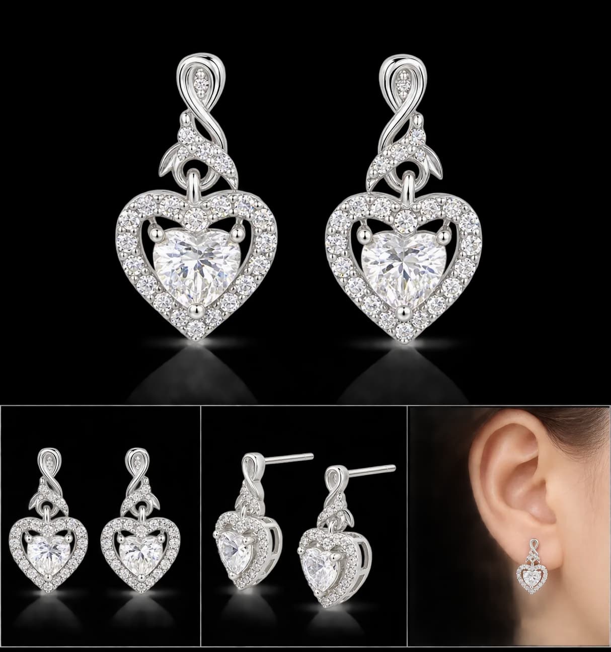 Silver Heart Earring