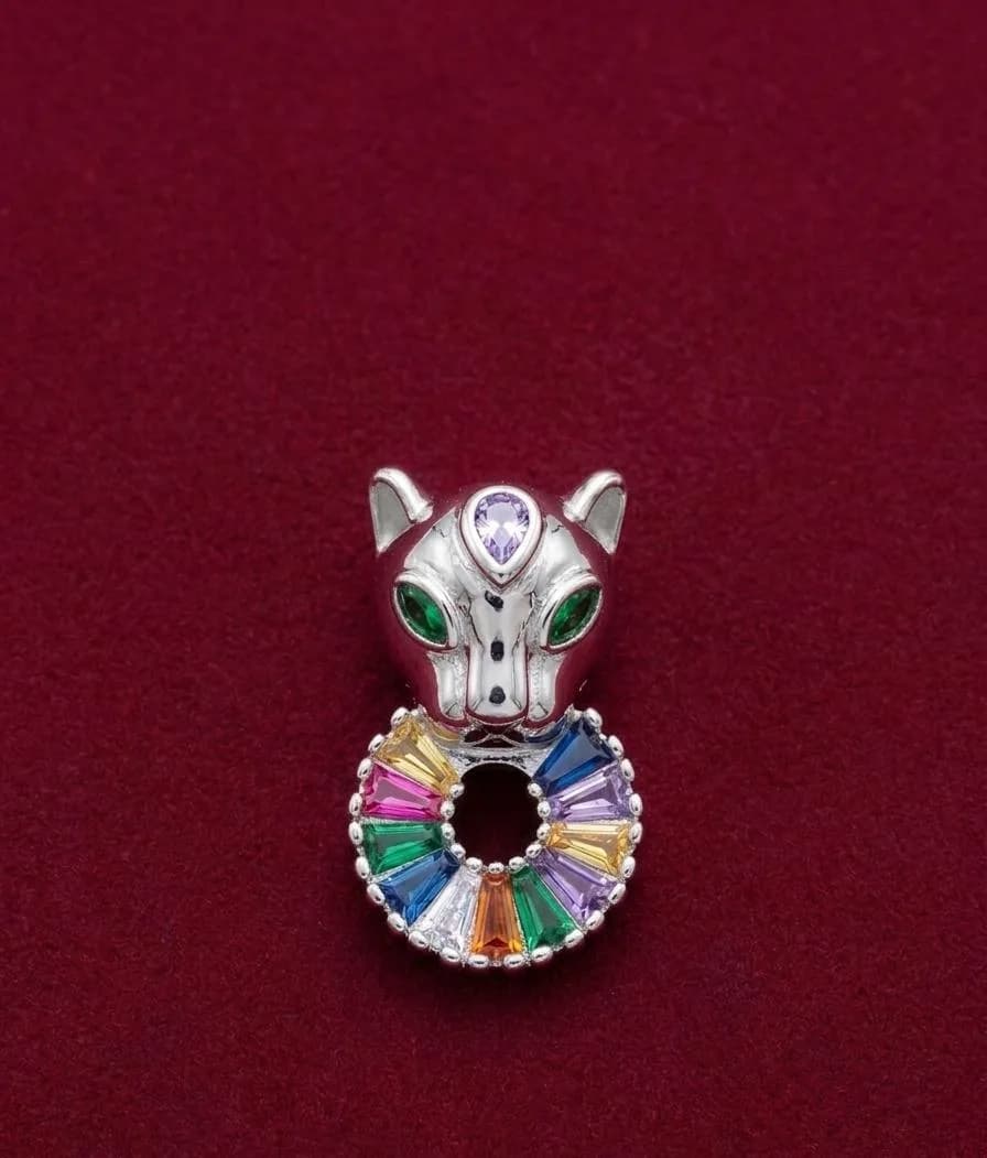 Royal Panther Multi-Gemstone Statement Brooch & Lapel Pin