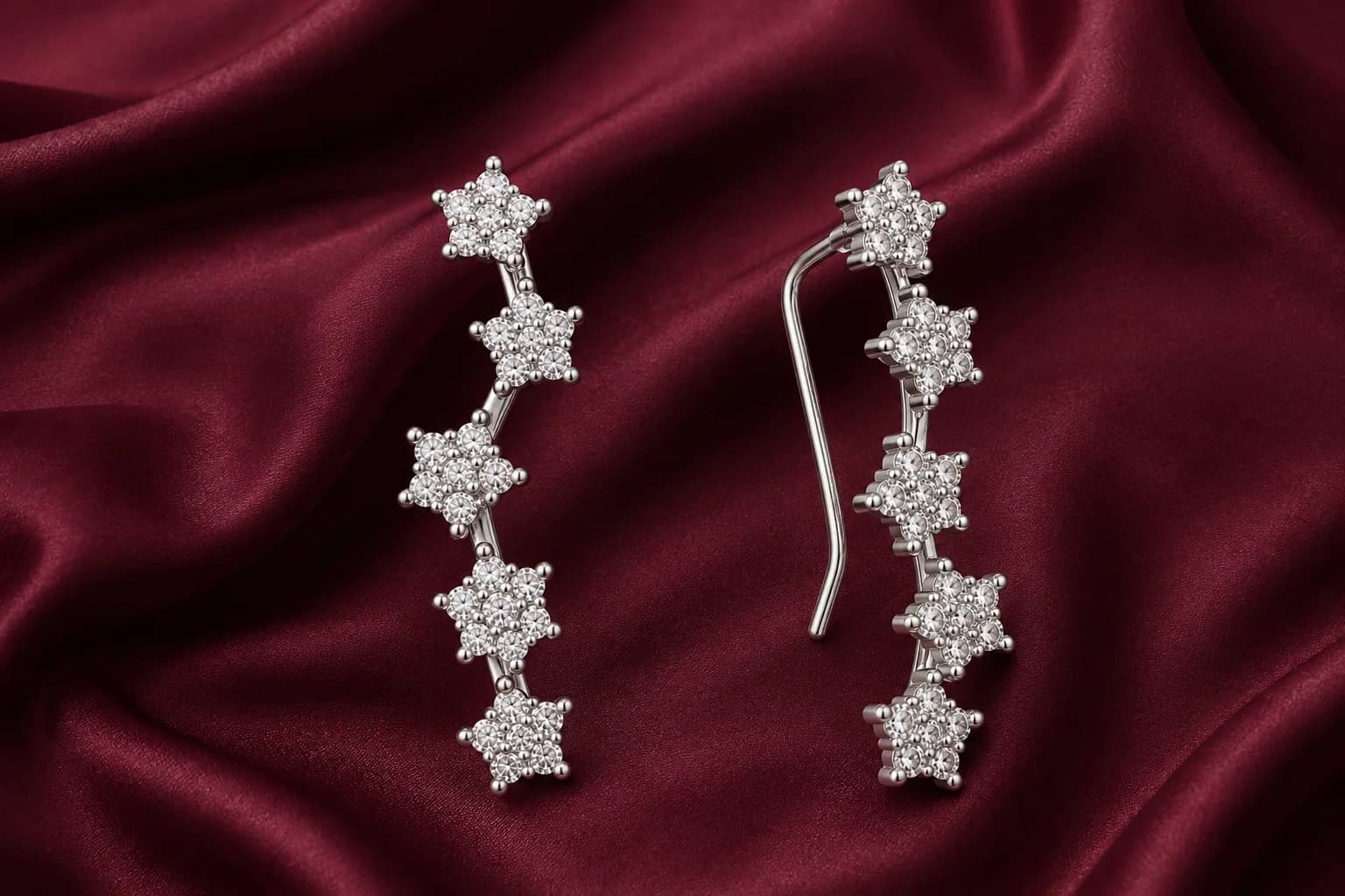 Celestial Five-Star Drop Earrings