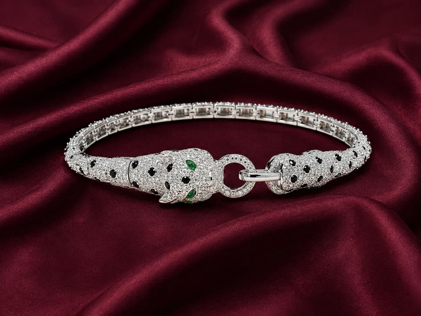 Panther CZ Silver Bracelet