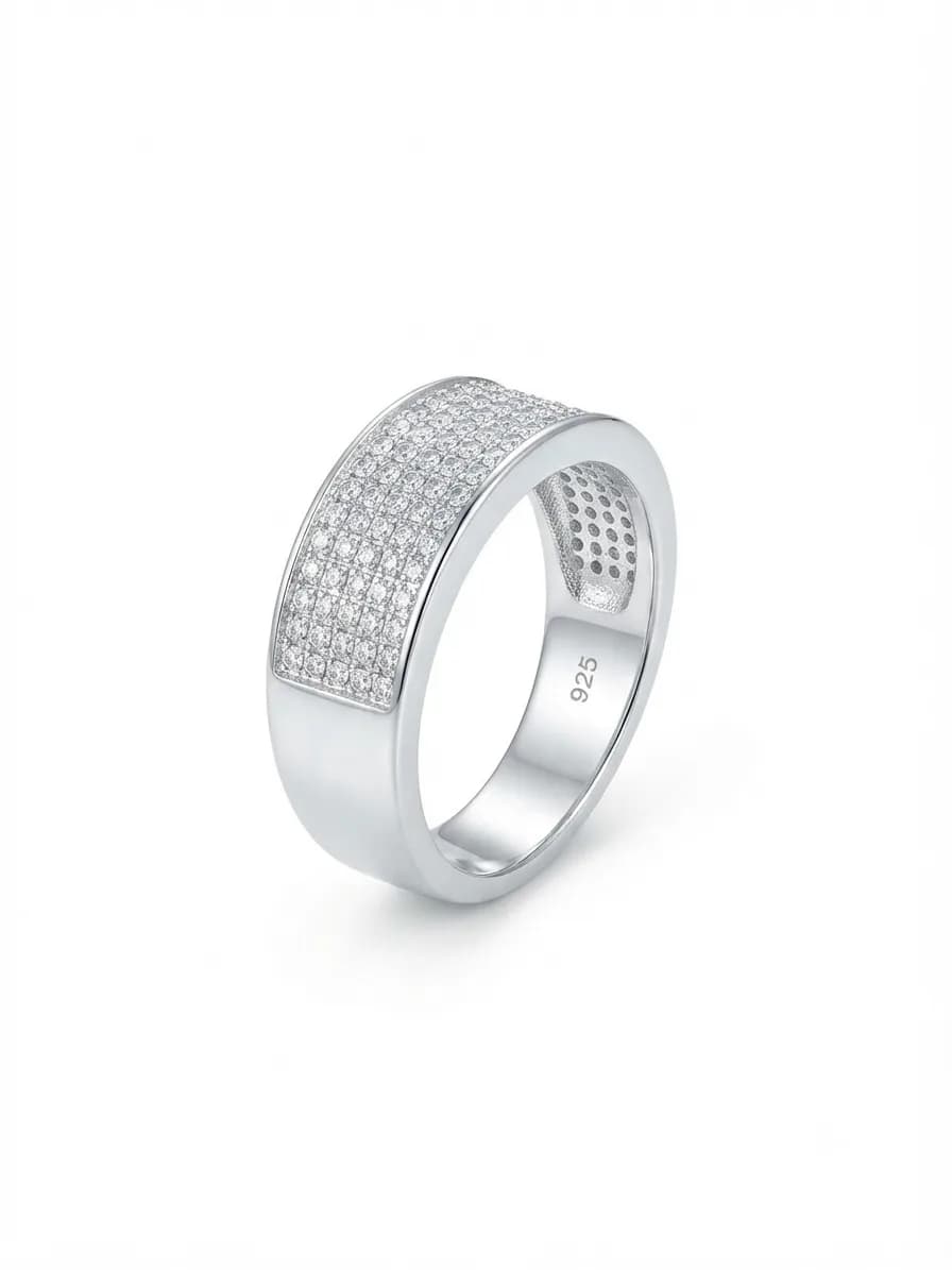 Silver Pavé Ring