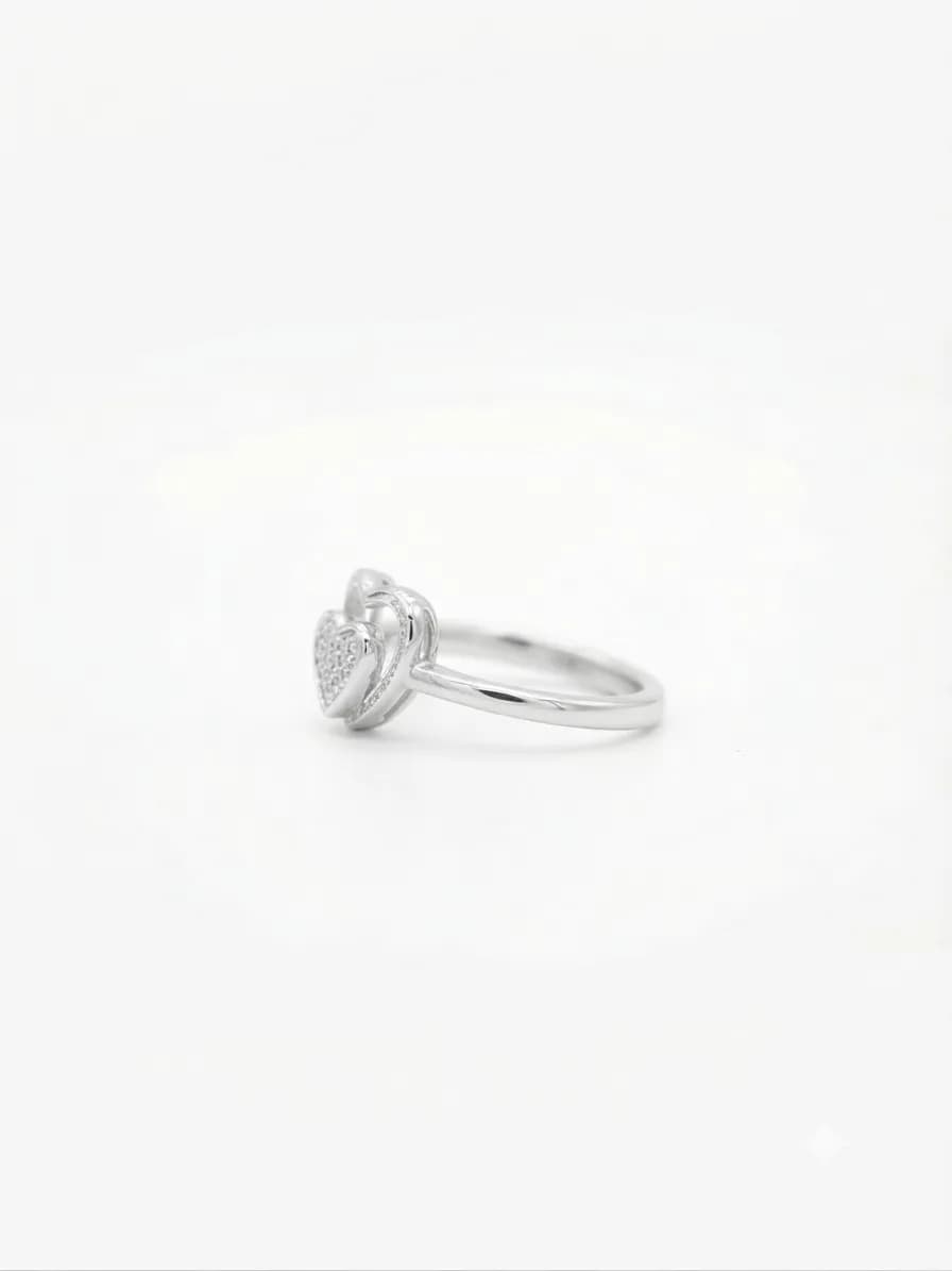 Amoura Double Heart Ring