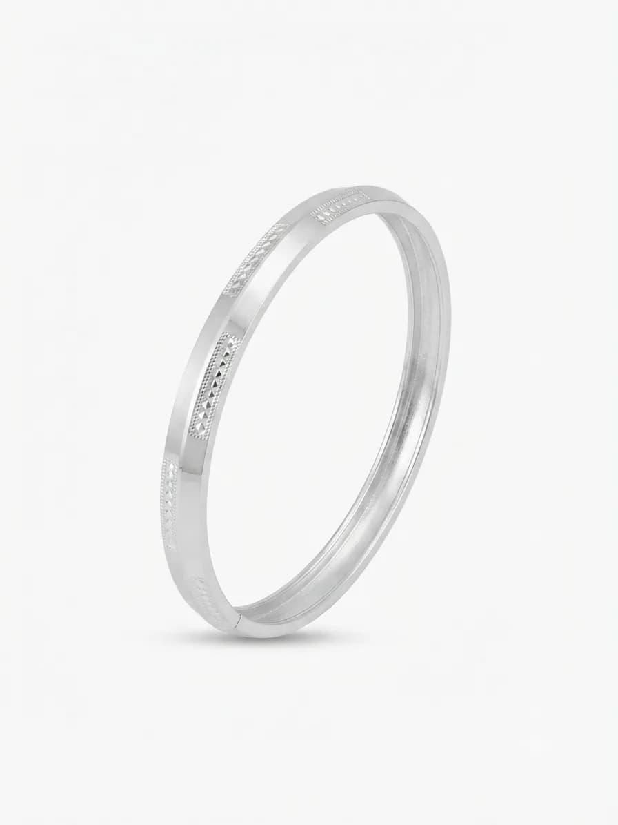 Heritage Patterned Silver Kada